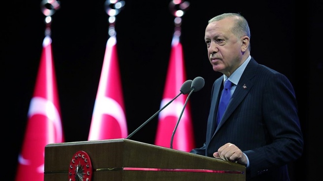 Cumhurbaşkanı Erdoğan'dan şehit Topçu Uzman Çavuş Özkaya'nın ailesine taziye mesajı