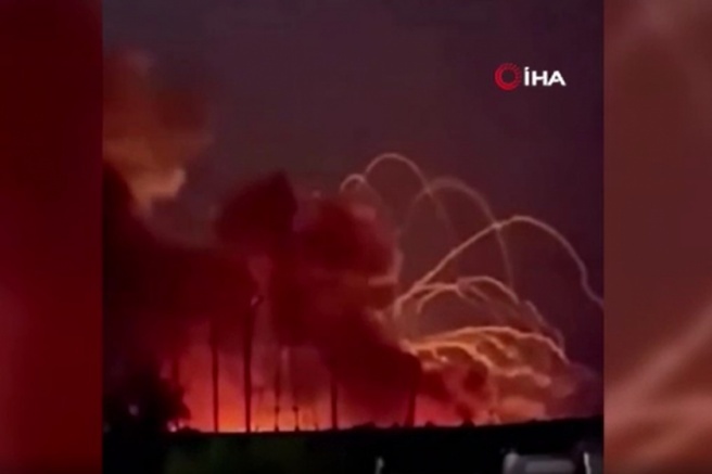 Rusya-Ukrayna sınırında bulunan mühimmat deposunda patlama