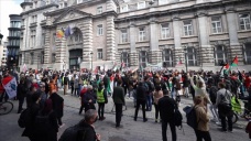 Brüksel'de İsrail’in Filistin halkına yönelik saldırıları protesto edildi