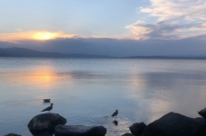 Çıldır Gölü’nde gün batımı bir başka güzel