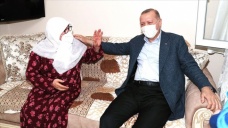 Cumhurbaşkanı Erdoğan, daha önce telefonla görüştüğü Mahruze Keleş'i ziyaret etti