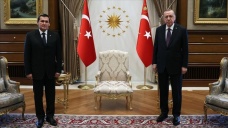 Cumhurbaşkanı Erdoğan, Meredow ve Bayramov'u kabul etti