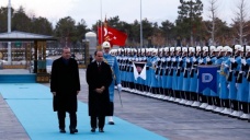 Cumhurbaşkanı Erdoğan, Nishani'yi törenle karşıladı
