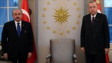 Cumhurbaşkanı Erdoğan TBMM Başkanı Mustafa Şentop'u kabul etti