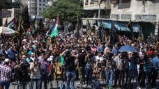 Gazze'de 'ambargoya hayır birliğe evet' gösterisi