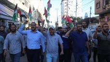 Gazze'de aşırı sağcı Yahudilerin Doğu Kudüs'teki 'Bayrak Yürüyüşü' protesto edil