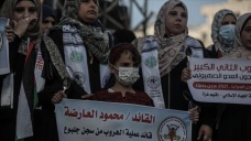 Gazzeli kadınlar İsrail hapishanelerindeki Filistinli tutuklular için destek gösterisi düzenledi