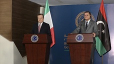 İtalya Başbakanı Draghi ile Libya Başbakanı Dibeybe Trablus'ta bir araya geldi