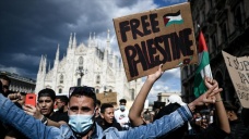İtalya'da İsrail’in Filistin'e yönelik saldırıları protesto edildi