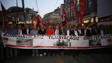Kılıçdaroğlu nun konvoyuna saldırıyı protesto ettiler