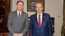 KKTC Cumhurbaşkanı Tatar, BM'nin yeni Kıbrıs Özel Temsilcisi Stewart'ı kabul etti
