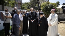 Kudüs'teki Hristiyan din adamlarından Şeyh Cerrah Mahallesi sakinlerine destek ziyareti