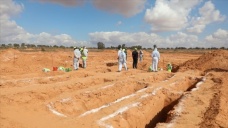 Libya'nın 'toplu mezarlar kenti' Terhune'de bulunan cesetlerin kimlik tespiti ça