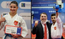 Milli karateci Eray Şamdan ve Dilara Bozan’dan olimpiyat kotası