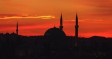 Taksim'de gün batımı manzarası hayran bıraktı