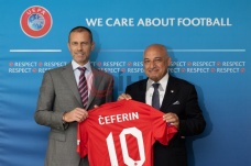 TFF Başkanı Mehmet Büyükekşi, Aleksander Ceferin'i ziyaret etti