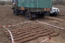 Ukrayna’da 2. Dünya Savaşı’ndan kalma 380 adet top mermisi bulundu