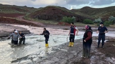 Yozgat'ta sağanak ve sel nedeniyle arazide mahsur kalan 9 kişi kurtarıldı